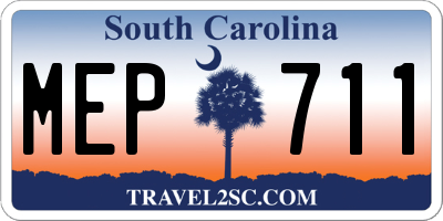 SC license plate MEP711