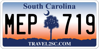 SC license plate MEP719