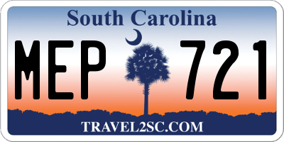 SC license plate MEP721