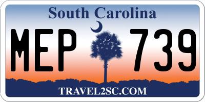 SC license plate MEP739