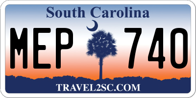 SC license plate MEP740