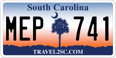 SC license plate MEP741