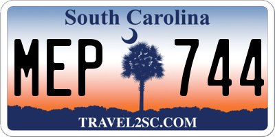 SC license plate MEP744