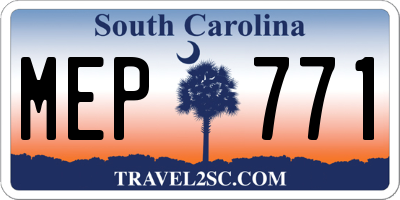 SC license plate MEP771