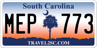 SC license plate MEP773