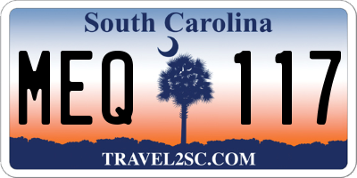 SC license plate MEQ117