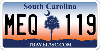 SC license plate MEQ119