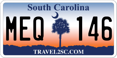 SC license plate MEQ146
