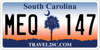 SC license plate MEQ147