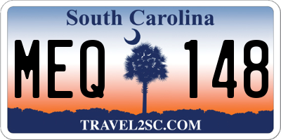SC license plate MEQ148