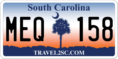 SC license plate MEQ158