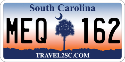SC license plate MEQ162