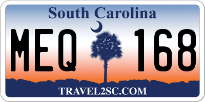 SC license plate MEQ168