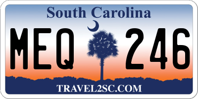 SC license plate MEQ246