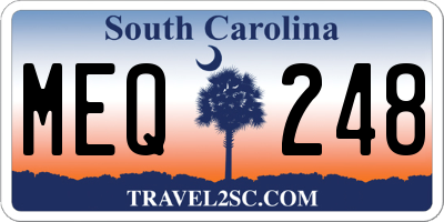 SC license plate MEQ248