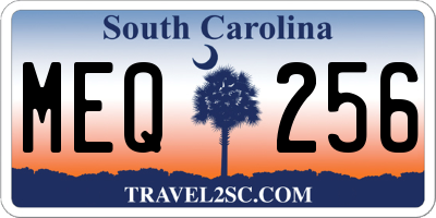 SC license plate MEQ256