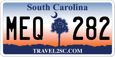 SC license plate MEQ282