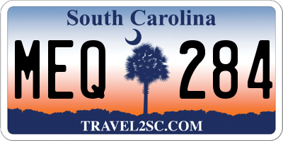 SC license plate MEQ284