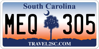 SC license plate MEQ305