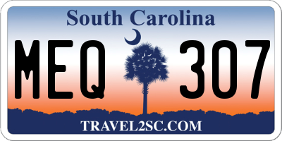 SC license plate MEQ307