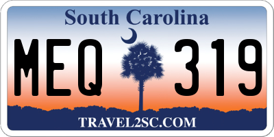 SC license plate MEQ319