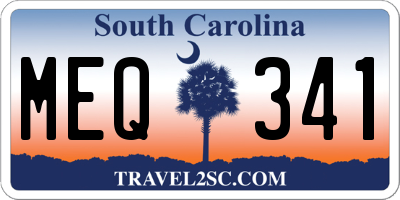 SC license plate MEQ341