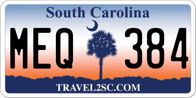 SC license plate MEQ384