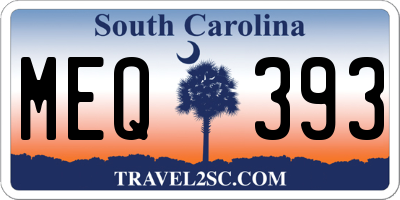 SC license plate MEQ393
