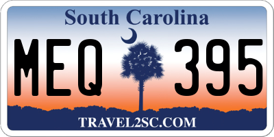 SC license plate MEQ395