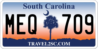 SC license plate MEQ709