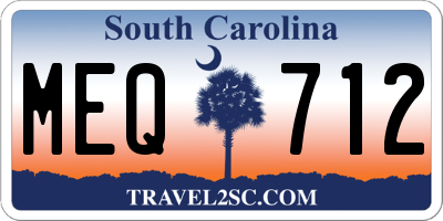 SC license plate MEQ712