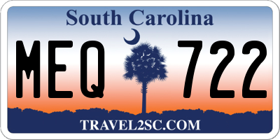 SC license plate MEQ722