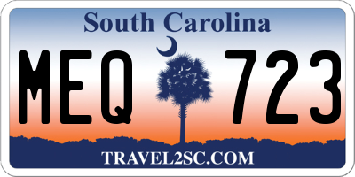 SC license plate MEQ723
