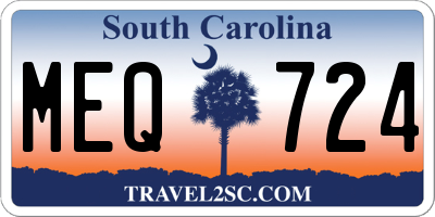SC license plate MEQ724