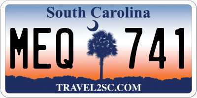 SC license plate MEQ741