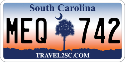 SC license plate MEQ742
