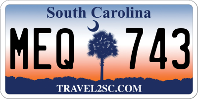 SC license plate MEQ743