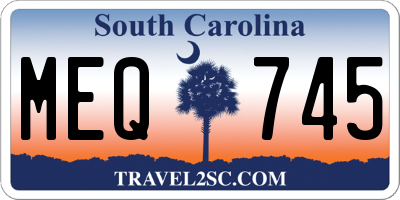 SC license plate MEQ745