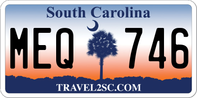 SC license plate MEQ746