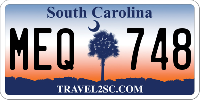 SC license plate MEQ748