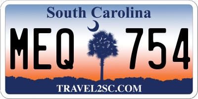 SC license plate MEQ754