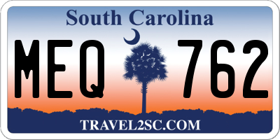 SC license plate MEQ762