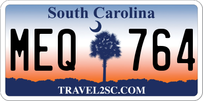 SC license plate MEQ764