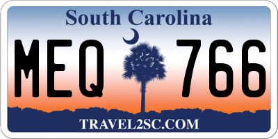 SC license plate MEQ766