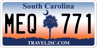 SC license plate MEQ771