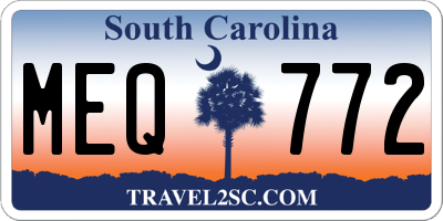 SC license plate MEQ772