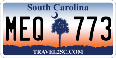 SC license plate MEQ773