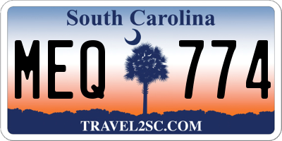 SC license plate MEQ774