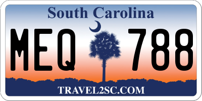 SC license plate MEQ788