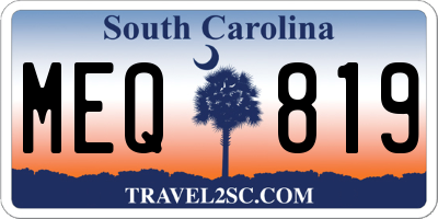 SC license plate MEQ819
